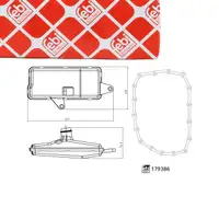 FEBI Hydraulikfilter Satz HONDA Civic 10 1.0/1.6 iVTEC HR-V Jazz 4 1.5 außen 254205T0003