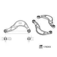 FEBI 178343 Querlenker Lenker Radaufhängung FORD Galaxy 2 S-Max 1 WA6 hinten außen 1737518