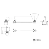 FEBI 177416 Koppelstange Stabilisator BMW i3 I01 Vorderachse links 31306862857