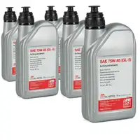 5L 5 Liter FEBI 48785 Achsgetriebeöl 75W-85 GL-5 GELB für AUDI BMW MERCEDES VW