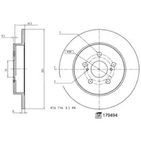 FEBI 179494 Bremsscheiben Satz TOYOTA Corolla (_E21_) 1.2 1.8 Hybrid hinten