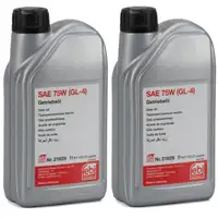 2L 2 Liter FEBI 21829 Getriebeöl 75W GL-4 GELB für AUDI FORD MERCEDES VOLVO VW