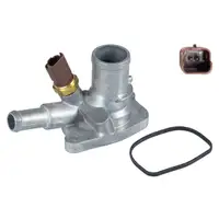 FEBI 34957 Thermostat + Gehäuse + Sensor FORD Ka (RU8) FIAT 500 (312_) Panda 1.2