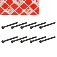 10x FEBI 02950 Zylinderkopfschraube MERCEDES 190 W201 W202 W124 W210 W460 W140 OM601-606