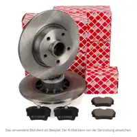 FEBI Bremsscheiben + Radlager + Bremsbeläge CITROEN C4 II DS4 DS5 PEUGEOT 3008 5008 hinten