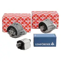 2x FEBI Motorlager + LEMFÖRDER Getriebelager MERCEDES W204 C218 X218 W212 OM646 OM651 CDI