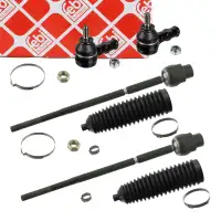 2x FEBI Spurstange + Spurstangenkopf + Manschette OPEL Corsa C Combo bis Fgst.-Nr. vorne