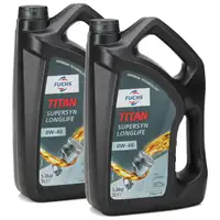 10L 10 Liter FUCHS TITAN SUPERSYN LONGLIFE 0W-40 Motoröl Öl MB 229.5 VW 502/505.00