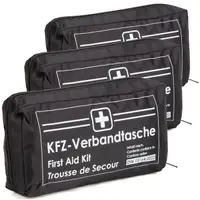 3x AUTO PKW KFZ Verbandtasche Verbandkasten Erste-Hilfe SCHWARZ DIN13164-2022 MHD 07.2028