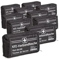 10x AUTO PKW KFZ Verbandtasche Verbandkasten Erste-Hilfe SCHWARZ DIN13164-2022 MHD 07.2028