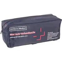 HOLTHAUS Mini KFZ Auto PKW Verbandtasche Verbandskasten BLAU DIN13164-2022 (MHD 02.2028)