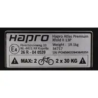 HAPRO ATLAS PREMIUM XFOLD 2 Fahrradträger AHK Heckträger Kupplungsträger für 2 Fahrräder