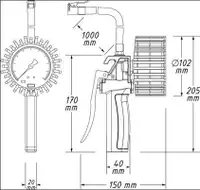 HAZET 9041G1 Reifenfüller Druckluft Luftdruckprüfer Manometer Reifenfüllgerät PKW Motorrad