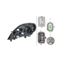 HELLA 1EH354541-021 H4 Scheinwerfer NISSAN Primastar OPEL Vivaro A RENAULT Trafic 2 rechts