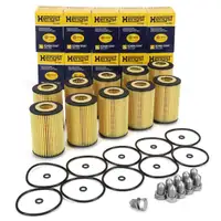 10x HENGST E340HD247 Ölfilter + Schraube VW Golf 7 Passat Polo Tiguan Touran T6 1.6/2.0TDI