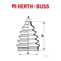 HERTH+BUSS JAKOPARTS Achsmanschetten Satz für NISSAN MICRA III (K12) vorne RADS