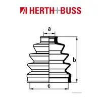 HERTH+BUSS JAKOPARTS Achsmanschetten Satz für DAIHATSU HONDA ISUZU MAZDA MITSUB