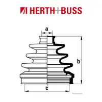 HERTH+BUSS JAKOPARTS Achsmanschetten Satz HONDA Accord Prelude Shuttle vorne