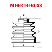 HERTH+BUSS JAKOPARTS Achsmanschetten Satz für HYUNDAI KIA MAZDA vorne RADSEITIG