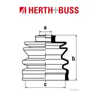 HERTH+BUSS JAKOPARTS Achsmanschetten Satz ISUZU MAZDA 626 2 3 MITSUBISHI OPEL vorne