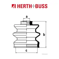 HERTH+BUSS JAKOPARTS Achsmanschetten Satz HONDA HYUNDAI MAZDA vorne