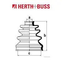 HERTH+BUSS JAKOPARTS Achsmanschetten Satz für HONDA ACCORD V VI vorne GETRIEBES