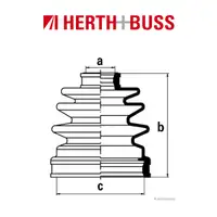HERTH+BUSS JAKOPARTS Achsmanschetten Satz für HONDA CARNIVAL I II vorne oder hi