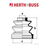 HERTH+BUSS JAKOPARTS Achsmanschetten Satz für TOYOTA MITSUBISHI vorne oder hint