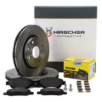 HIRSCHER Bremsscheiben + TEXTAR Beläge CITROEN C1 PEUGEOT 107 108 TOYOTA Aygo B1 B4 vorne