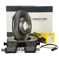 HIRSCHER Bremsscheiben + TEXTAR Beläge + Sensor BMW 3er E36 318-328i 325td/tds Z3 vorne