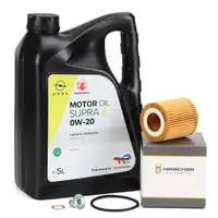 5L ORIGINAL SUPRA 0W20 Motoröl + HIRSCHER Ölfilter CITROEN DS OPEL PEUGEOT 1.5 BlueHDi