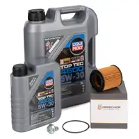 6L LIQUI MOLY Motoröl 5W30 TOP TEC 4600 dexos2 + HIRSCHER Ölfilter ALFA FIAT OPEL SAAB