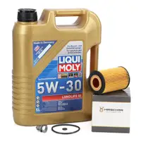 5L LIQUI MOLY 5W30 LONGLIFE III Motoröl + HIRSCHER Ölfilter VW Golf 7 Passat 1.6/2.0 TDI