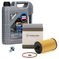 5L LIQUI MOLY Motoröl 5W30 dexos2 + HIRSCHER Ölfilter OPEL Astra J K Zafira C 1.6 CDTI