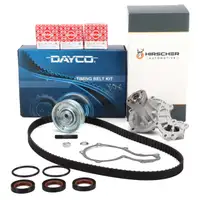 DAYCO Zahnriemensatz + HIRSCHER Wasserpumpe + Simmerring VW Golf 2 3 Passat T4 1.6 1.8