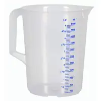 HÜNERSDORFF 939000 Messbecher Messkanne Plastik transparent 5000ml 5L 5 Liter