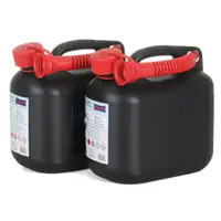 2x 5 L HÜNERSDORFF 811400 Kanister Benzinkanister Reservekanister Schwarz