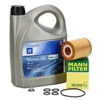 5L ORIGINAL 5W-30 dexos2 Motoröl + MANN Ölfilter OPEL Astra H J Corsa D Zafira B 1.7 CDTI