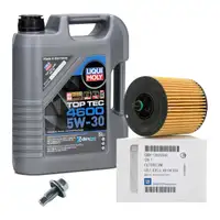 5L LIQUI MOLY Motoröl 5W30 dexos2 + ORIGINAL Opel Ölfilter 2.2 16V 12605566