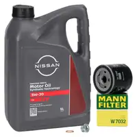 5L ORIGINAL 5W30 DPF Motoröl + MANN Ölfilter NISSAN Juke F15 Micra 5 Qashqai 2 1.5 dCi