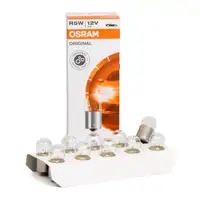 10x OSRAM 5007 Glühlampe Sockelglühlampe R5W ORIGINAL-Line 12V 5W BA15s