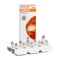 10x OSRAM 6418 Glühlampe Sockelglühlampe C5W ORIGINAL-Line 12V 5W SV8,5-8