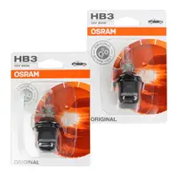 2x OSRAM Halogenlampe HB3 ORIGINAL LINE 12V 60W P20d 9005-01B