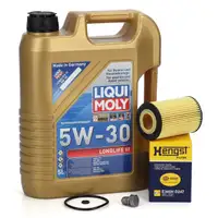 5L LIQUI MOLY 5W30 LONGLIFE III Motoröl + HEGST Ölfilter VW Golf 7 Passat B8 1.6/2.0 TDI