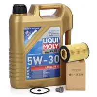 5L LIQUI MOLY 5W30 LONGLIFE III Motoröl + ORIGINAL Ölfilter für VAG 1.6/2.0 TDI 03N115562B