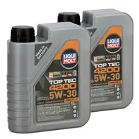 2L 2 Liter LIQUI MOLY 3706 TOP TEC 4200 5W30 Motoröl NEW GEN VW 504.00 507.00 BMW LL-04