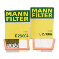 2x MANN Luftfilter MERCEDES W203 W204 C209 A209 C219 W211 W463 X164 OM642 links + rechts