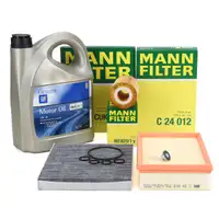 MANN Filterset 3-tlg + 5L ORIGINAL 5W-30 dexos1 Motoröl OPEL Mokka / X (J13) 1.7 CDTI