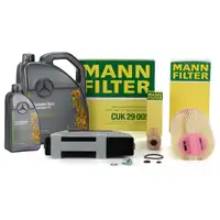 MANN Filterset + 6L ORIGINAL 5W30 Motoröl MERCEDES W204 S204 C180 C200 W212 E200NGT M271