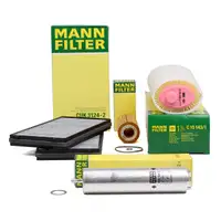 MANN Filter-Set 4-tlg BMW 7er E65 E66 E67 730d 204/211/218 PS + 730Ld 231 PS M57